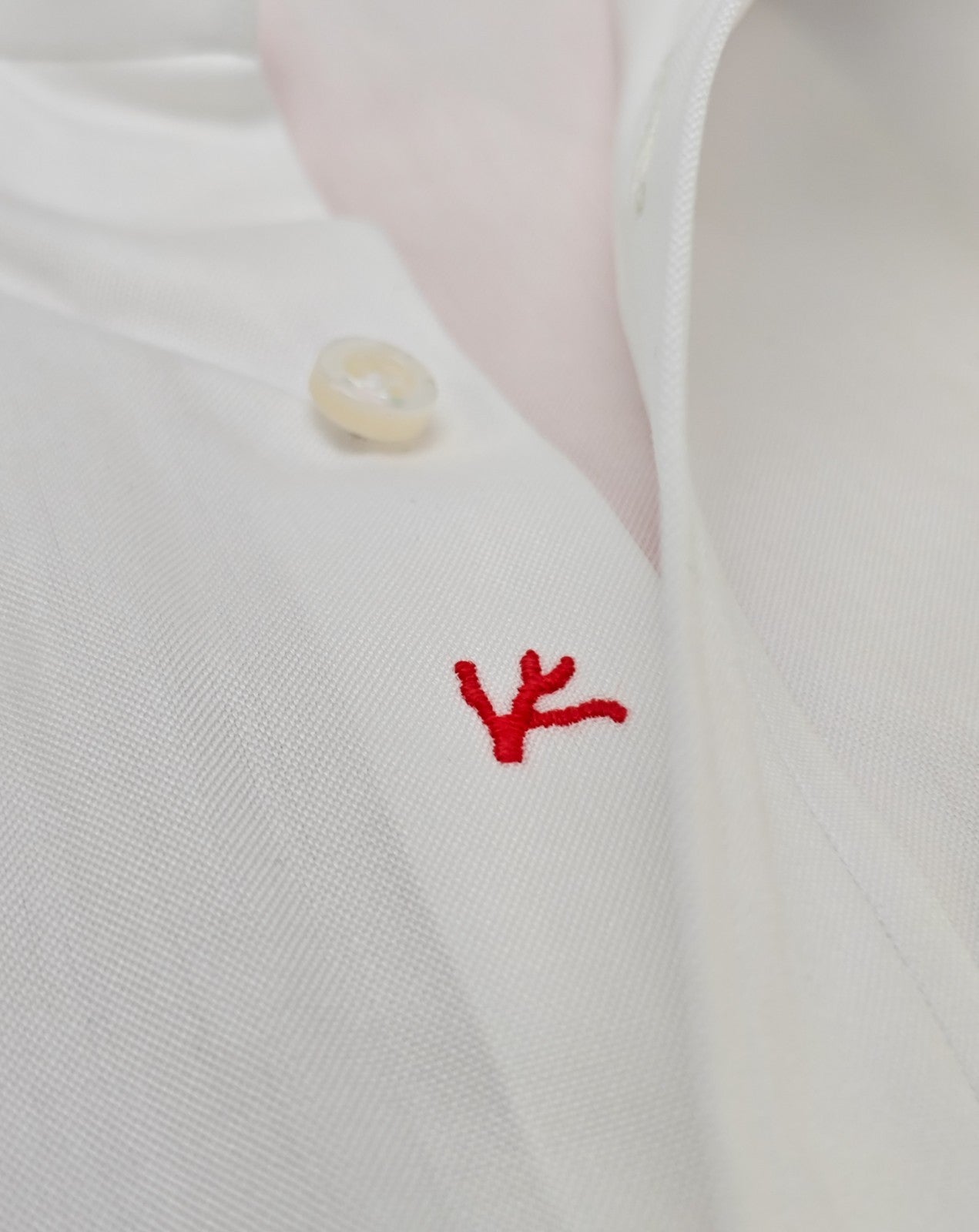 790$ ISAIA "Mix" White Dress Shirt French Cuffs Hand-Sewn Oxford Cotton  2W