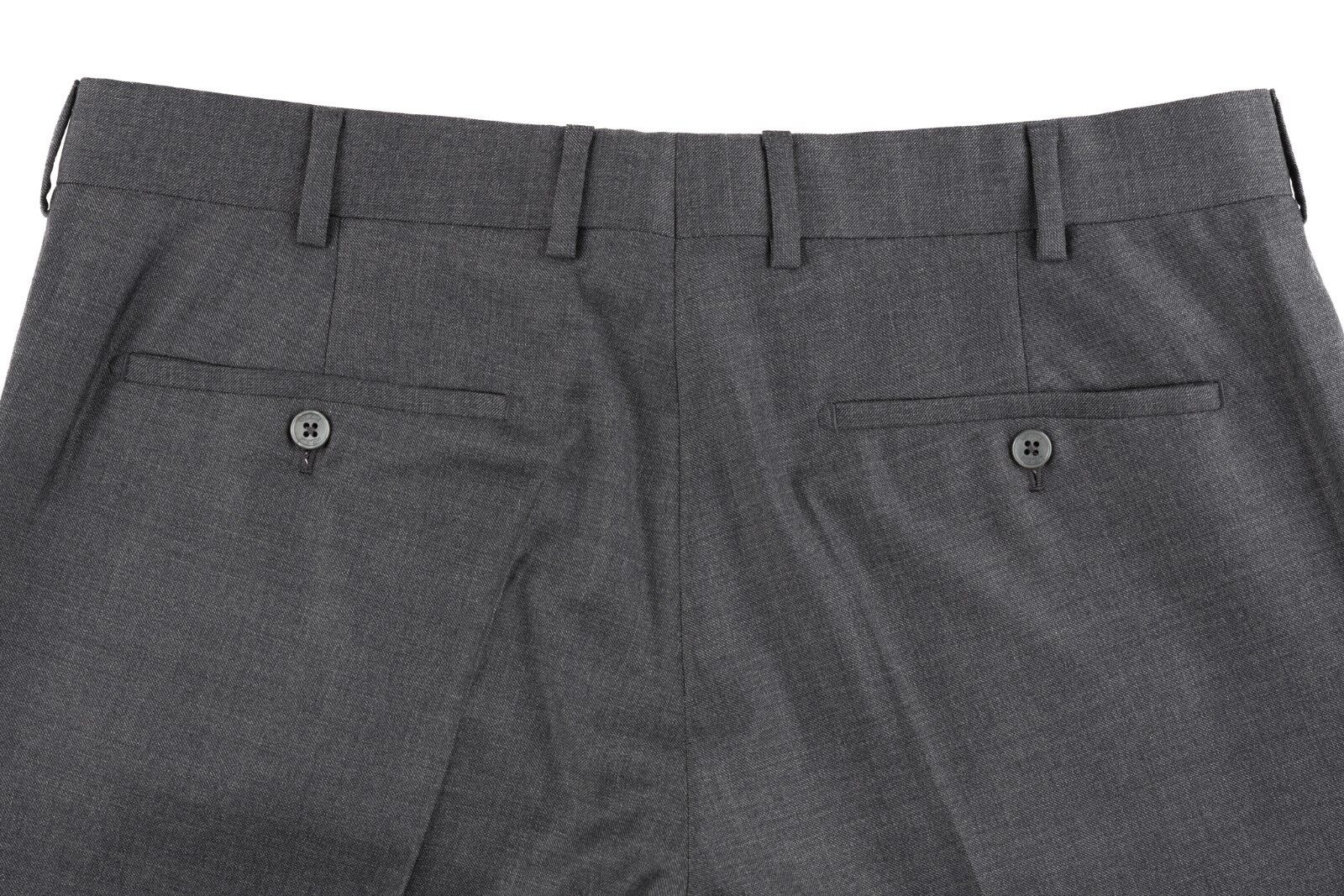 395$ BELVEST Medium Gray Sartorial Dress Pants Wool Super 110's  44 US / 60 EU