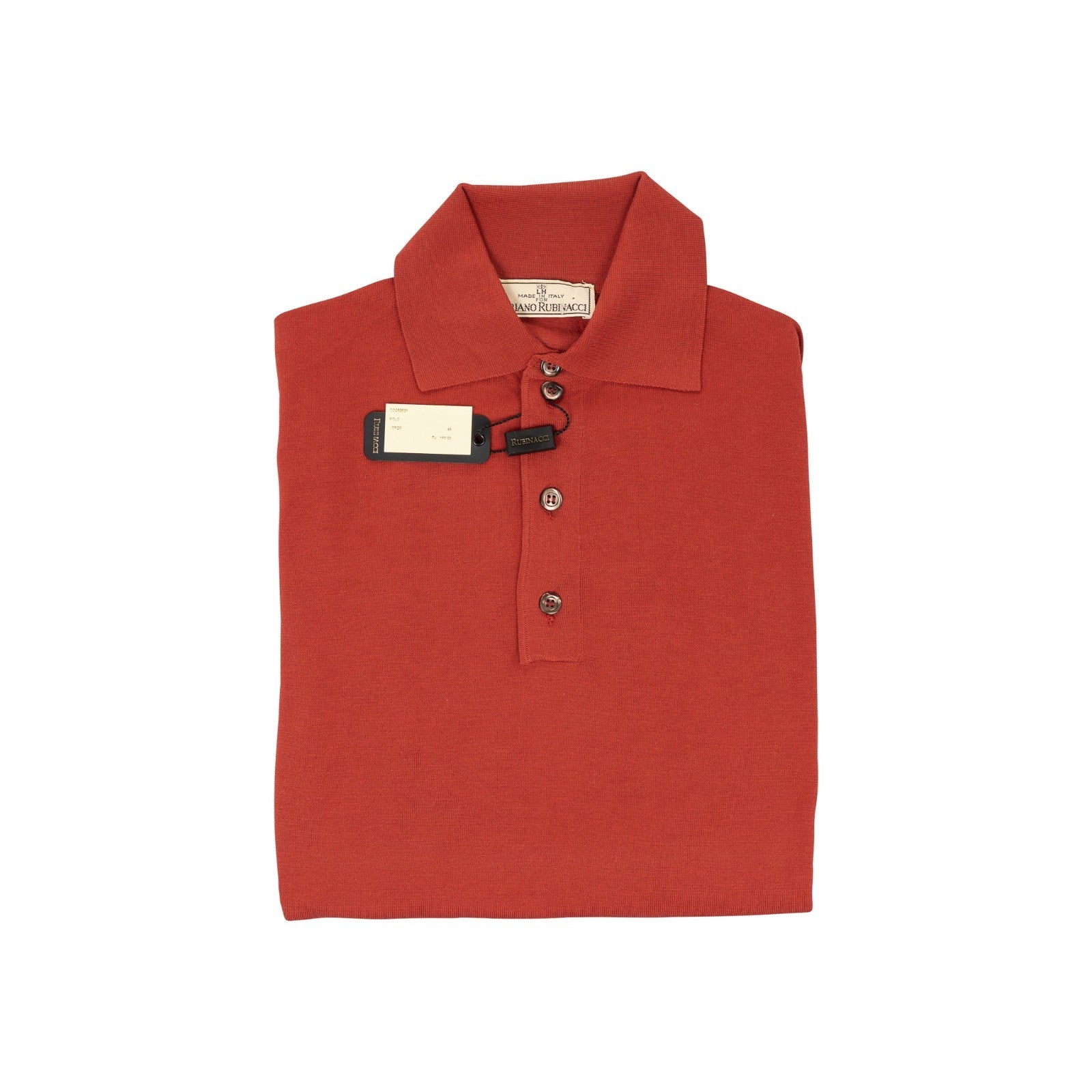 350$ RUBINACCI NAPOLI Rust Polo Sweater Cotton 38 US / 48 EU