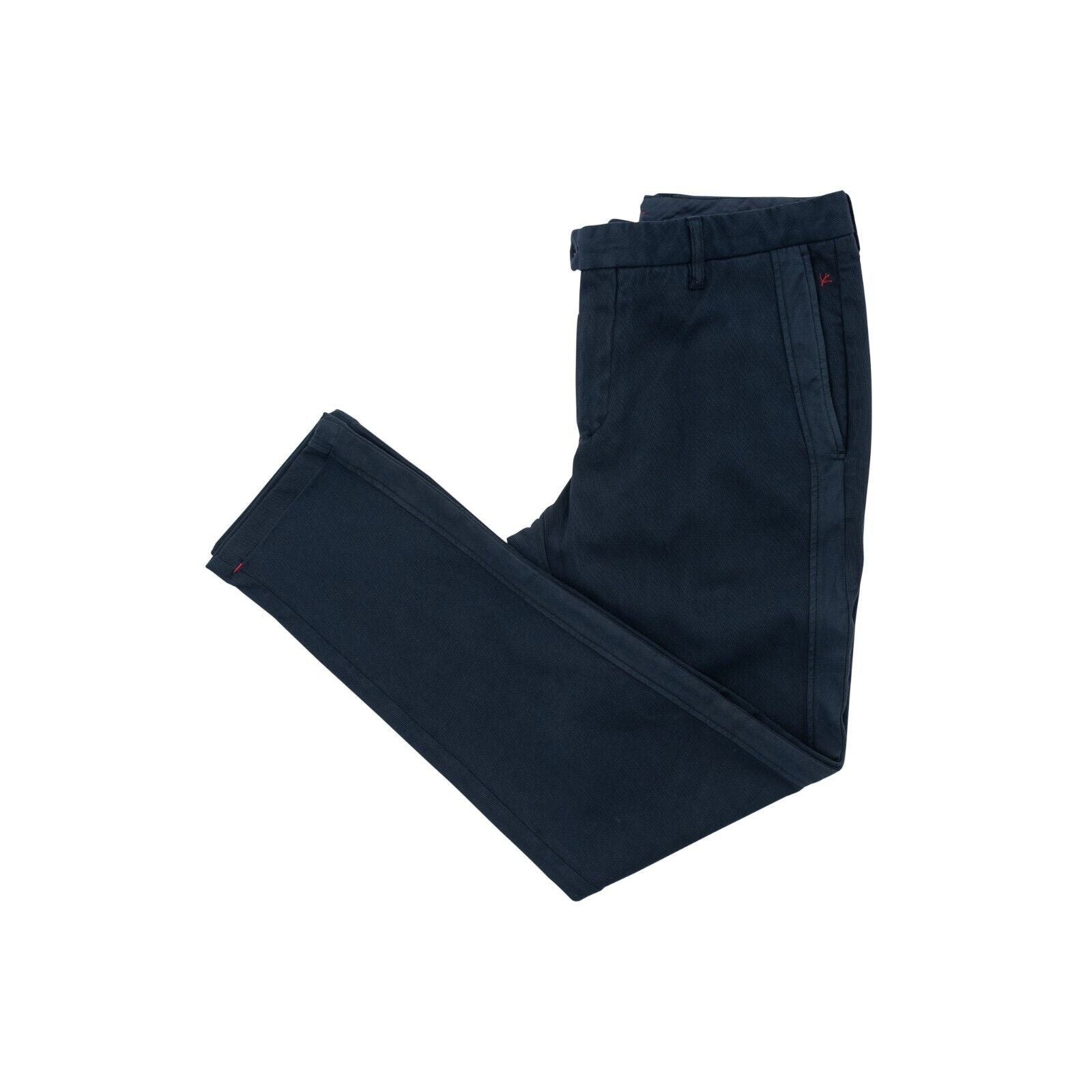 690$ ISAIA NAPOLI Dark Blue Chino Trousers Pant Cotton / Cashmere 32 US / 48 EU