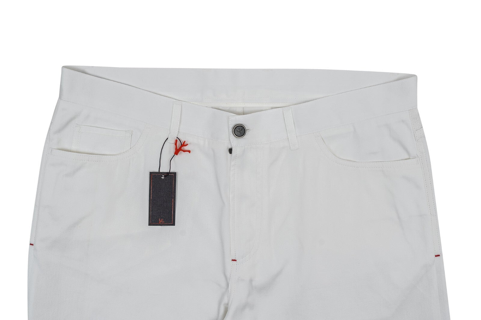 690$ ISAIA NAPOLI White 5 Pockets Trousers Pant Cotton 38 US / 54 EU R