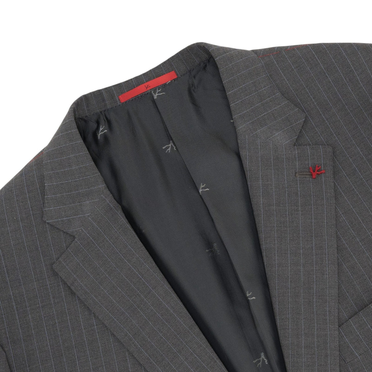 $6790 ISAIA NAPOLI "Gregorio" Gray Suit Hand-Sewn Wool Pinstripe