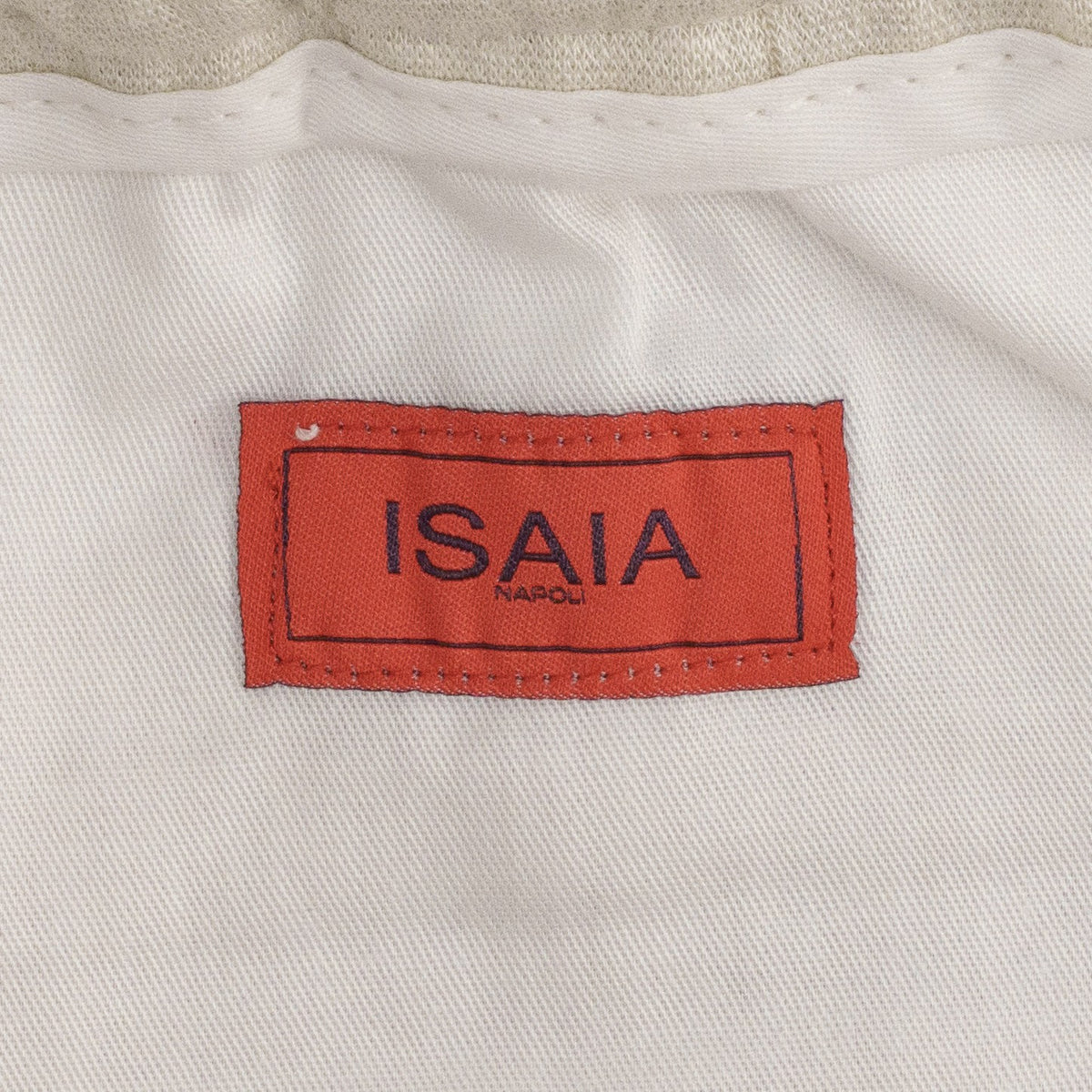 1350$ ISAIA NAPOLI Ivory Striped Drawstring Pant Wool - Silk - Linen 40 US 56 EU