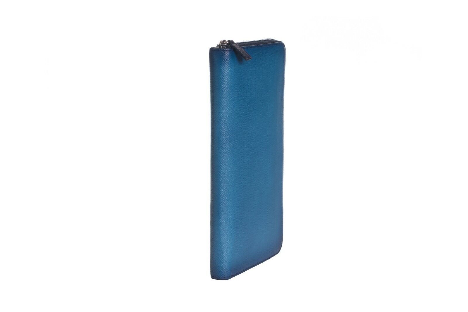 ARALDI MILANO 1930 Blue TAMPONATO Leather Clutch Bag Travel Wallet Handbag