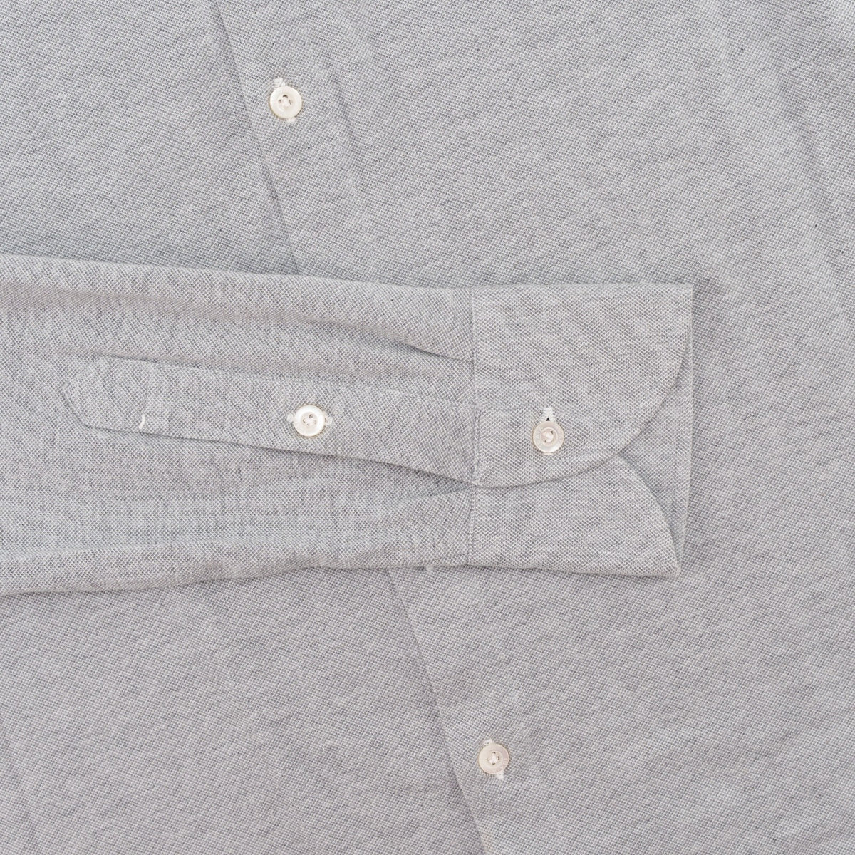 750$ ISAIA NAPOLI Light Gray Shirt Jersey Cotton  15.75 - 40 - Made in Italy