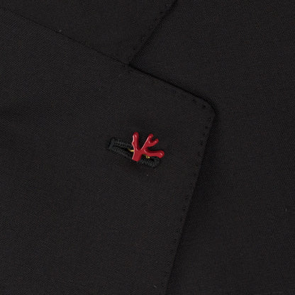 $7050 ISAIA "Gregorio" Black Hand-Sewn Suit Stretch Wool Comfort 50 US 60 EU 6R