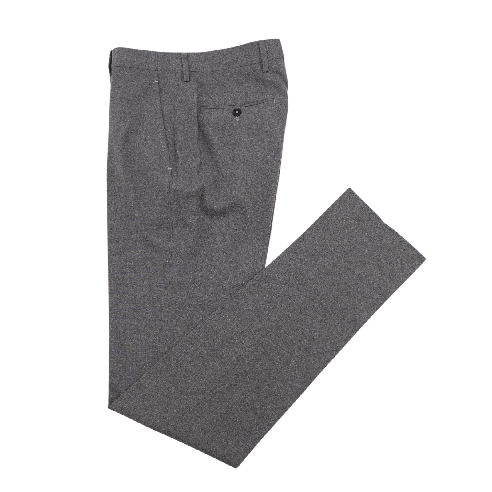 1680$ ISAIA Hand-Sewn Tapered Dress Pant Fine Wool Gray  28 US / 44 EU