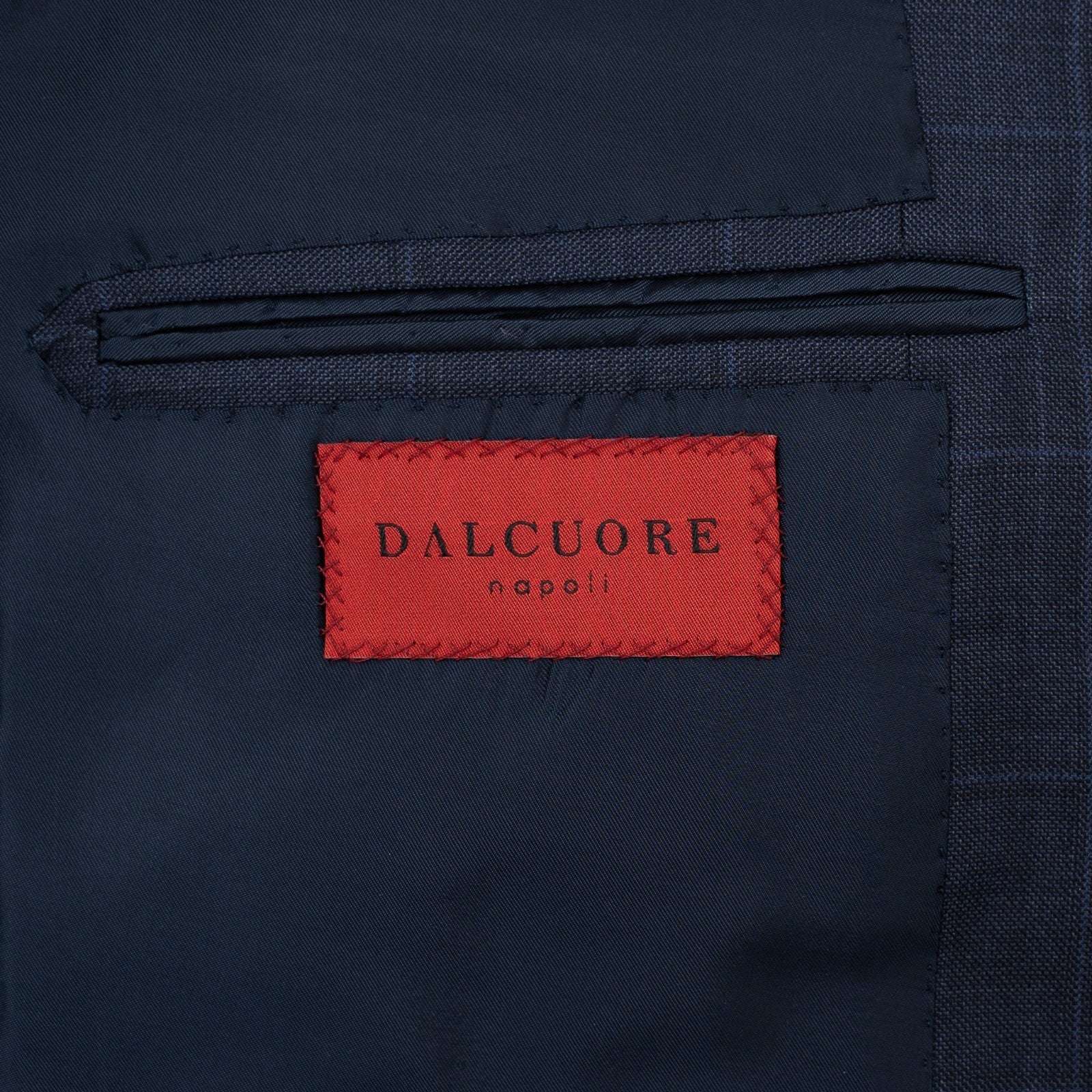 Sartoria DALCUORE NAPOLI Total Hand-Sewn Suit Blue Wool 120's 46 US / 56 EU