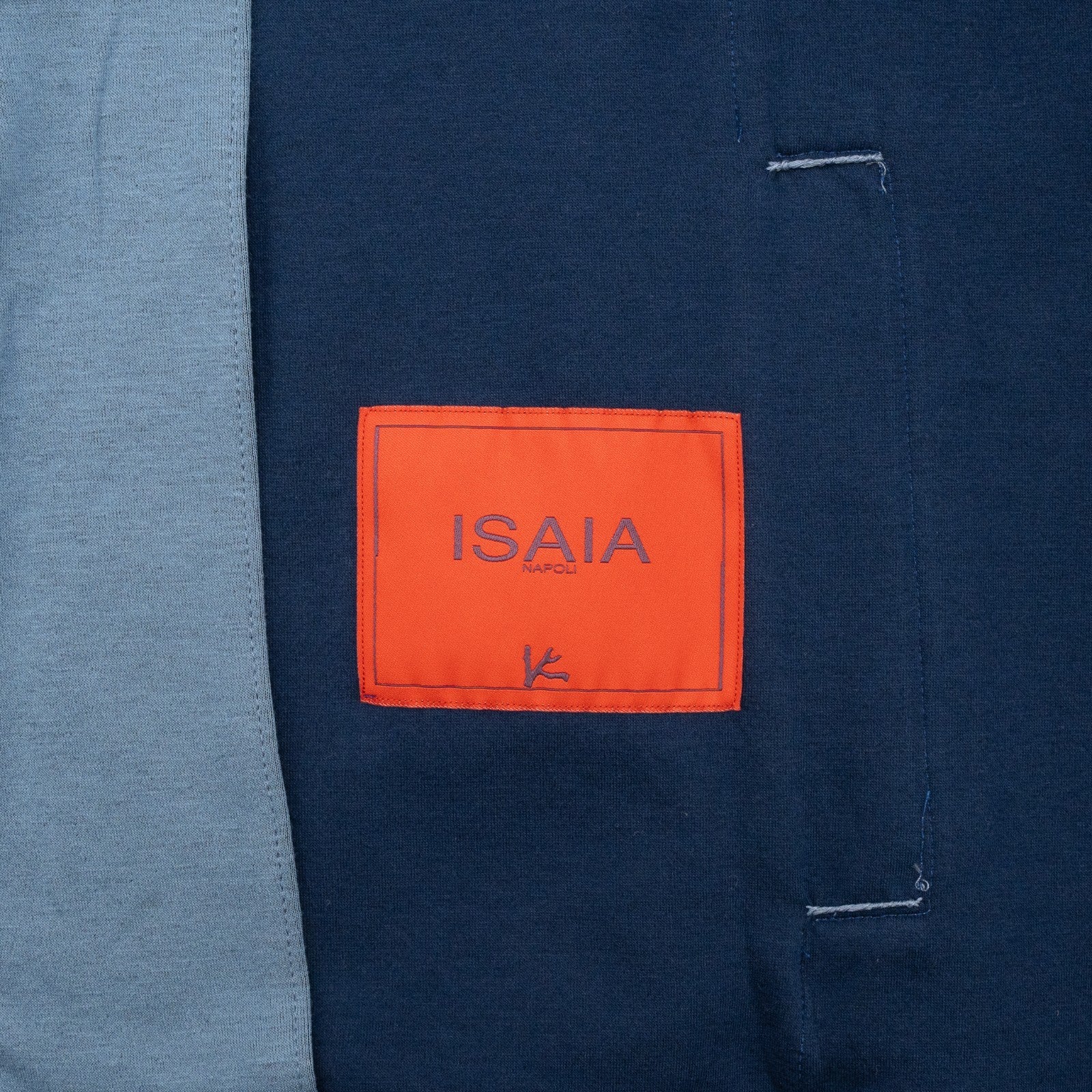 $1450 ISAIA NAPOLI Blue Full Zip Track Jacket Jersey Cotton Size M