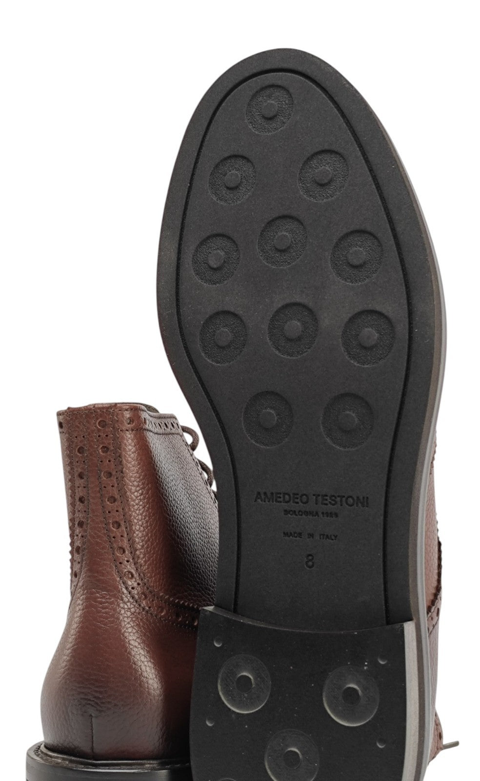 1450$ TESTONI Cigar Ankle Boot Shoes Grain Calf  Wool Lining 8 UK / 9 US / 42 IT