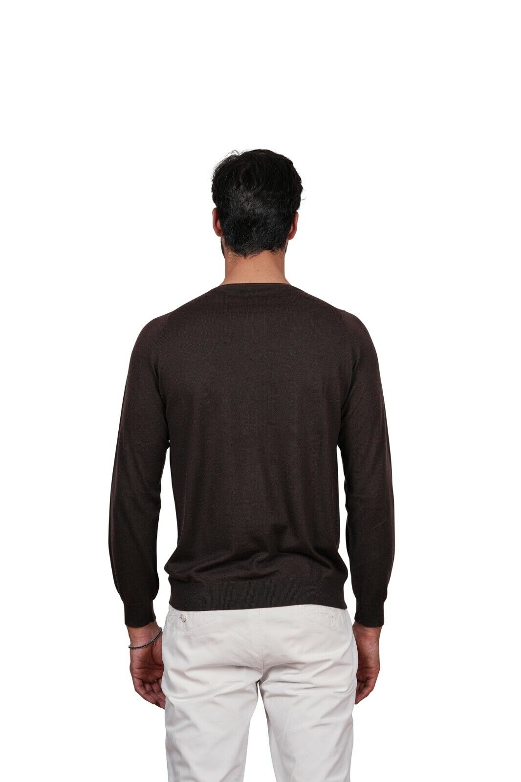 500$ Luxury JOHN SMEDLEY Sweater Brown 100% Soft Cashmere Size S