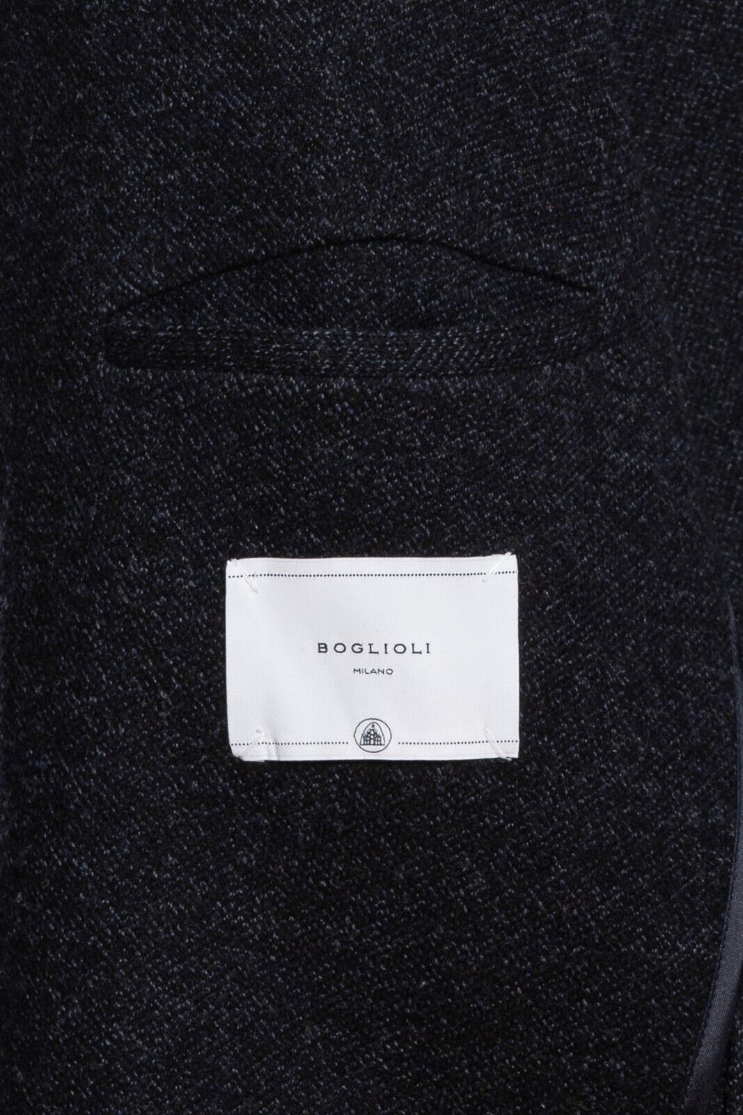 $1850 BOGLIOLI Single Braested Dark Blue Coat K.Jacket Flannel Wool 40 US 50 EU