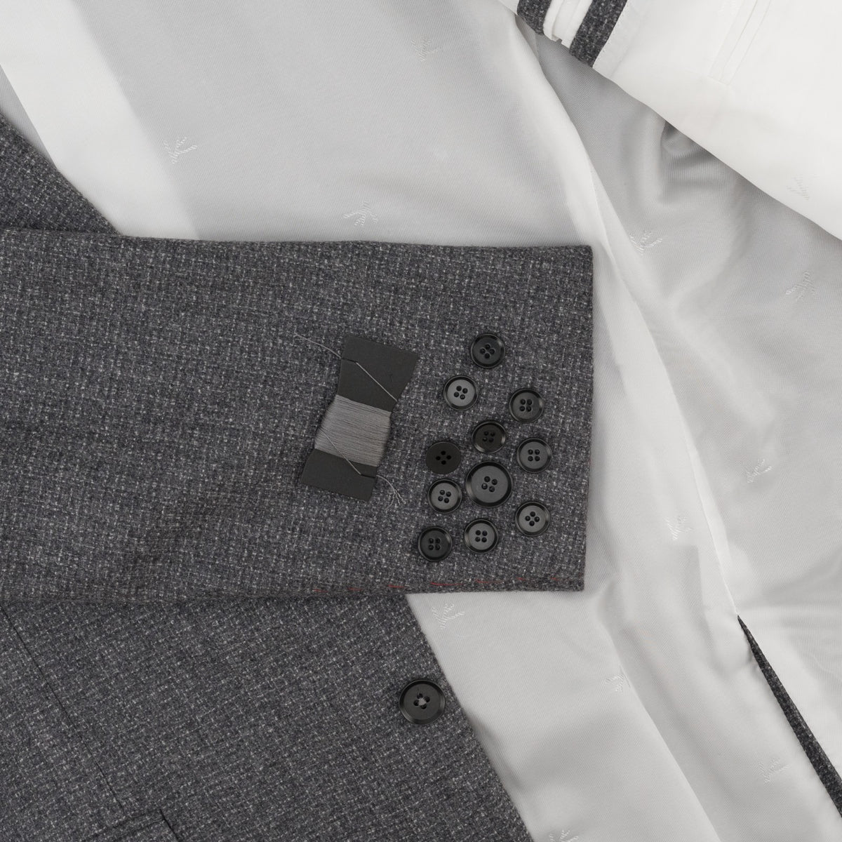 $6900 ISAIA NAPOLI "E" Gray Suit Soft Wool  / Cashmere 46 US / 56 EU 7R