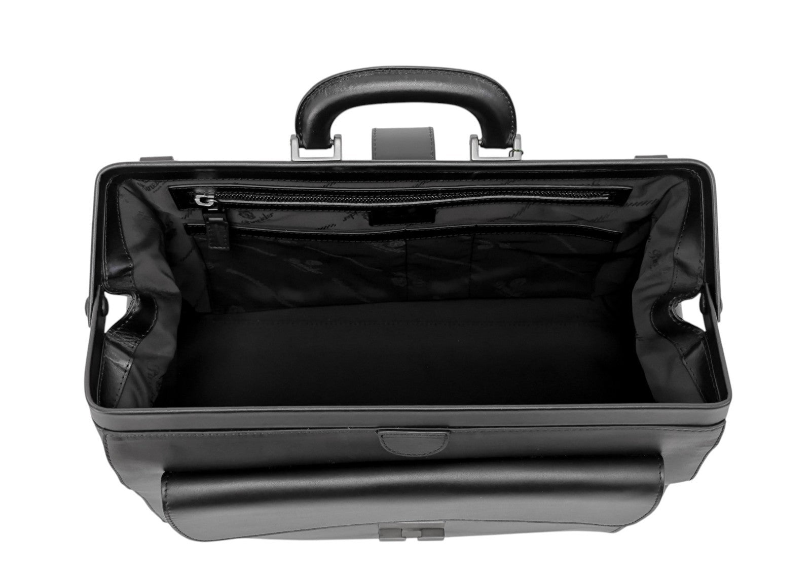 1450$ PINEIDER FIRENZE 1774 Grained Calf Work Doctor Bag Laptop Black