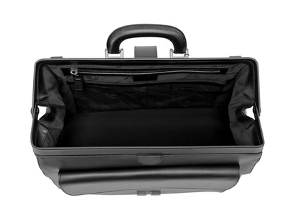 1450$ PINEIDER FIRENZE 1774 Grained Calf Work Doctor Bag Laptop Black