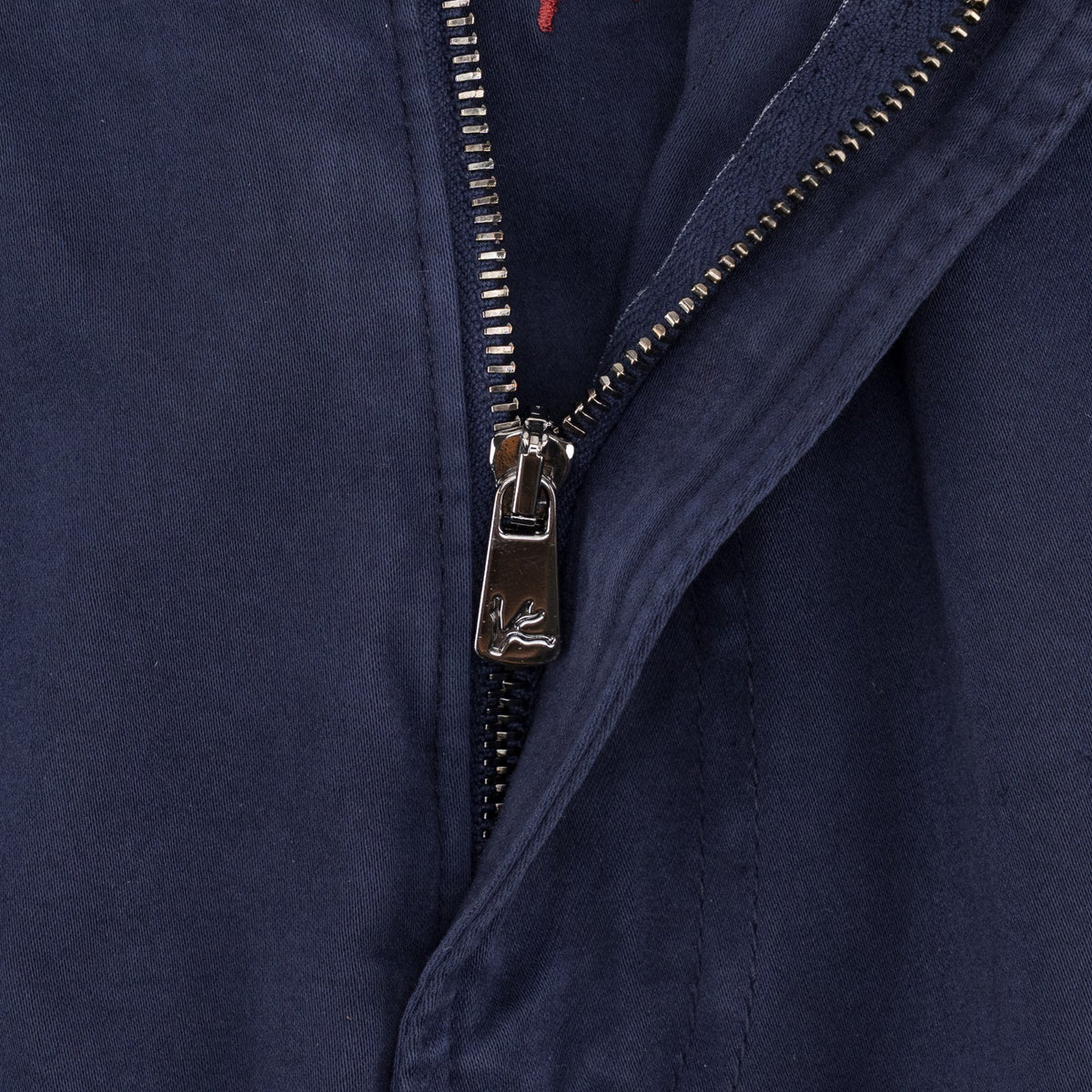 850$ ISAIA NAPOLI "Chiaia" Blue Chino Sport Pant Cotton  Cashmere - Leather Tag