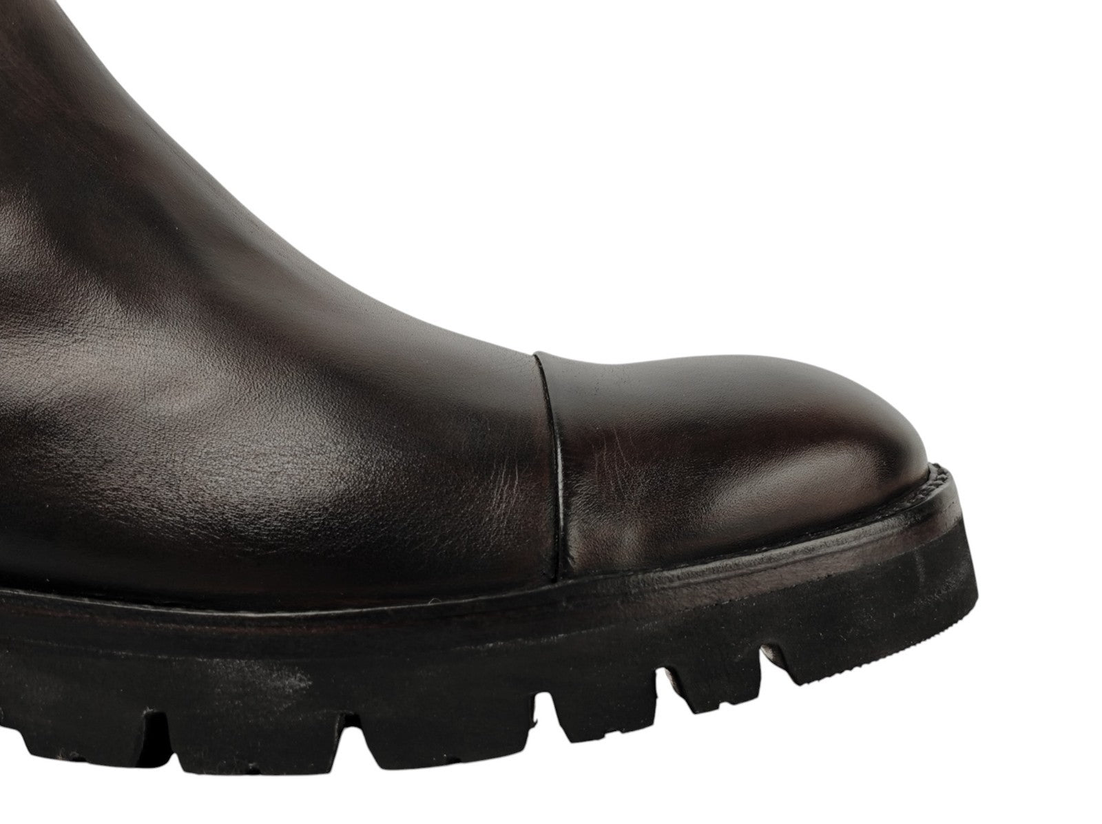 1550$ TESTONI "Piuma" Ankle Zip Boot Top Calf Delavè Cigar 8 UK / 9 US / 42 IT