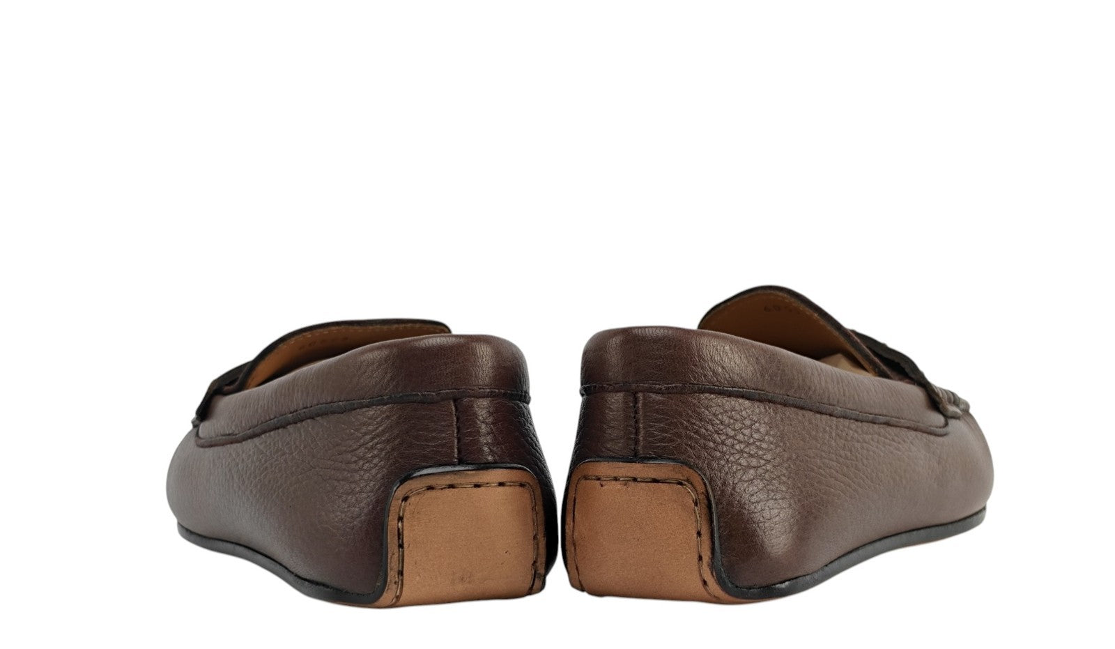 1200$ TESTONI "Piuma" Brown Driver Loafer Shoes Deerskin 8 UK / 9 US / 42 IT