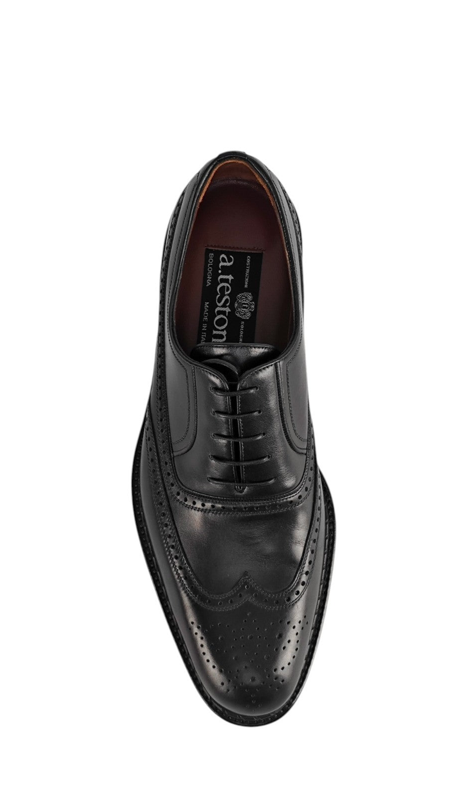 $1550 TESTONI Goodyear Bolognese Oxford Shoes Blue Midnight Calf De Luxe