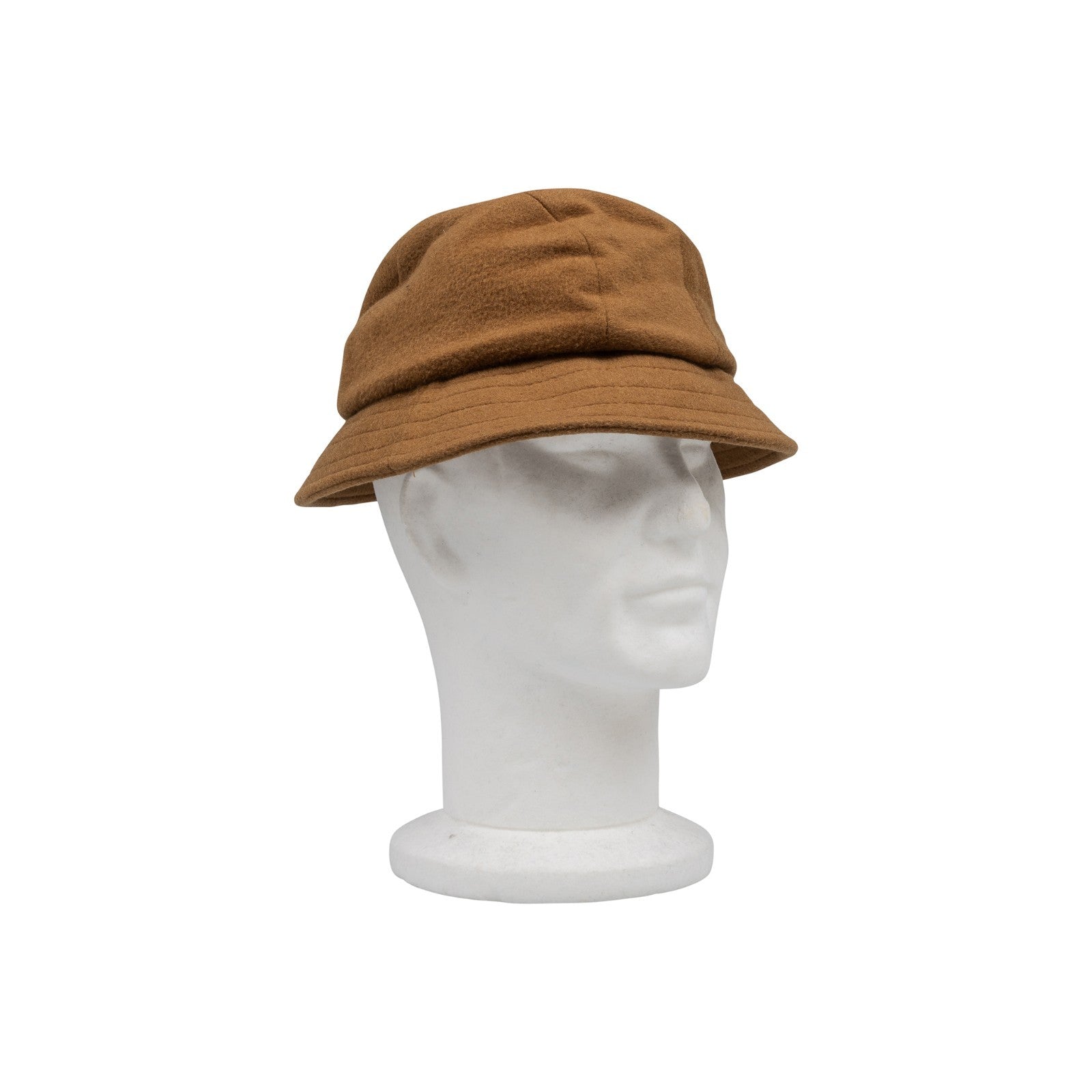 250$ RUBINACCI NAPOLI Made in England Brown Flannel Wool Bucket Hat