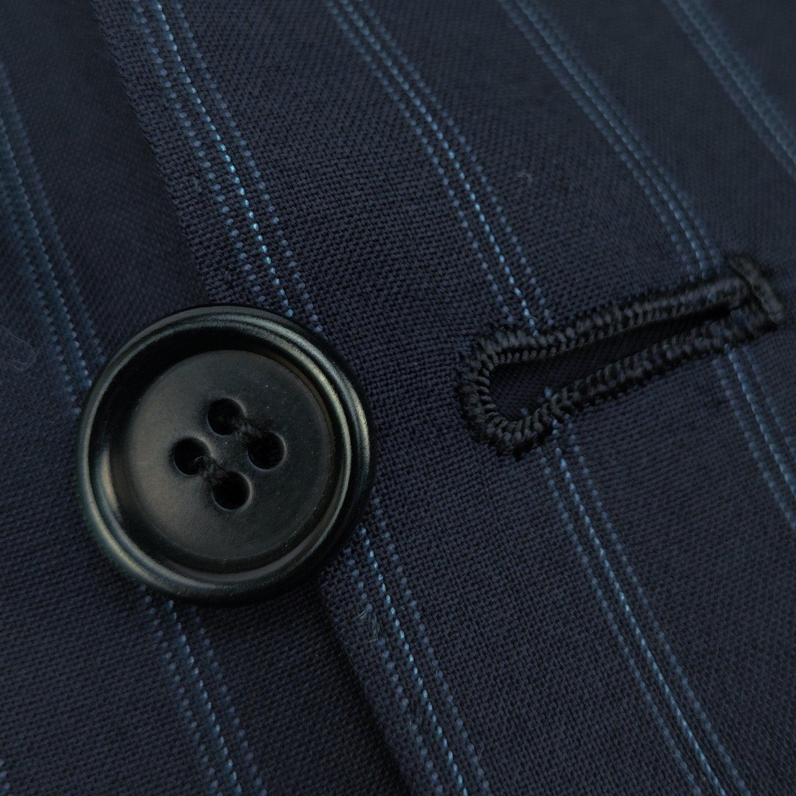 2800$ SARTORIO NAPOLI by KITON Blue Handmade Suit Wool Pinstripe 40 US 50 IT