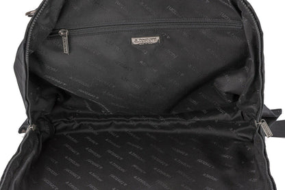 $650 Testoni Bologna Briefcase Bag Fabric + Karibu Calf Black + Shoulder Strap