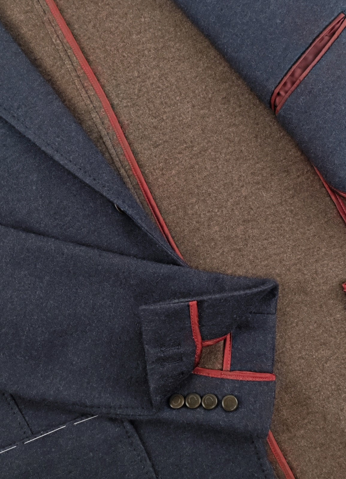 $2200 RUBINACCI NAPOLI Blue Jacket Sport Coat 100% Soft Cashmere 36 US / 46 EU