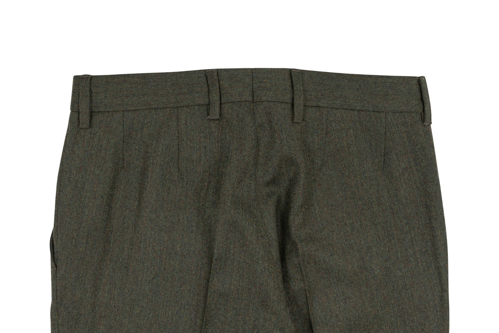670$ RUBINACCI NAPOLI English Green Trouser Pant Flannel Wool 30 US / 46 EU