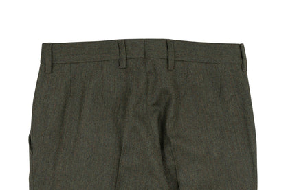 670$ RUBINACCI NAPOLI English Green Trouser Pant Flannel Wool 30 US / 46 EU