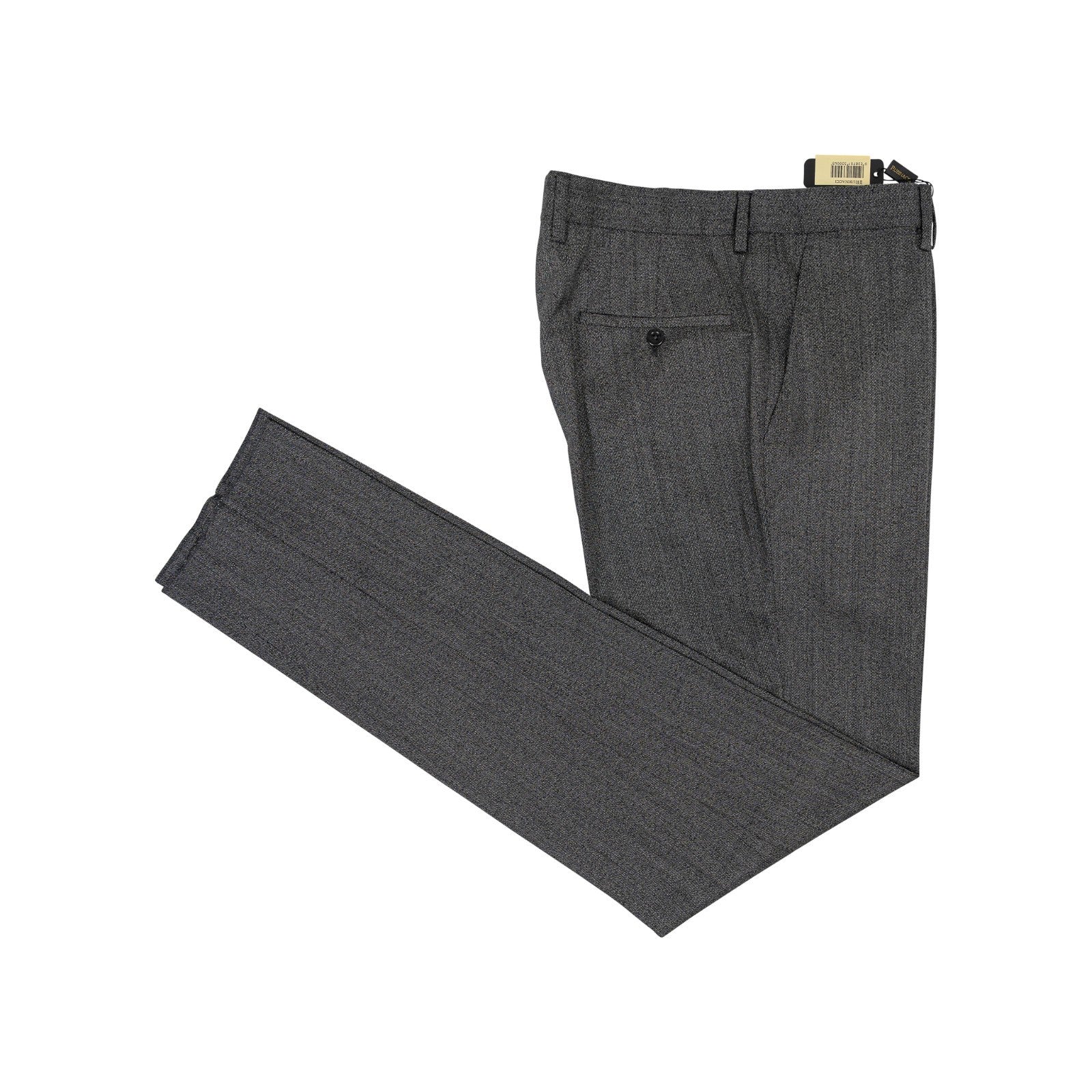 670$ RUBINACCI NAPOLI Gray Worsted Wool Dress Pant 34 US / 50 EU