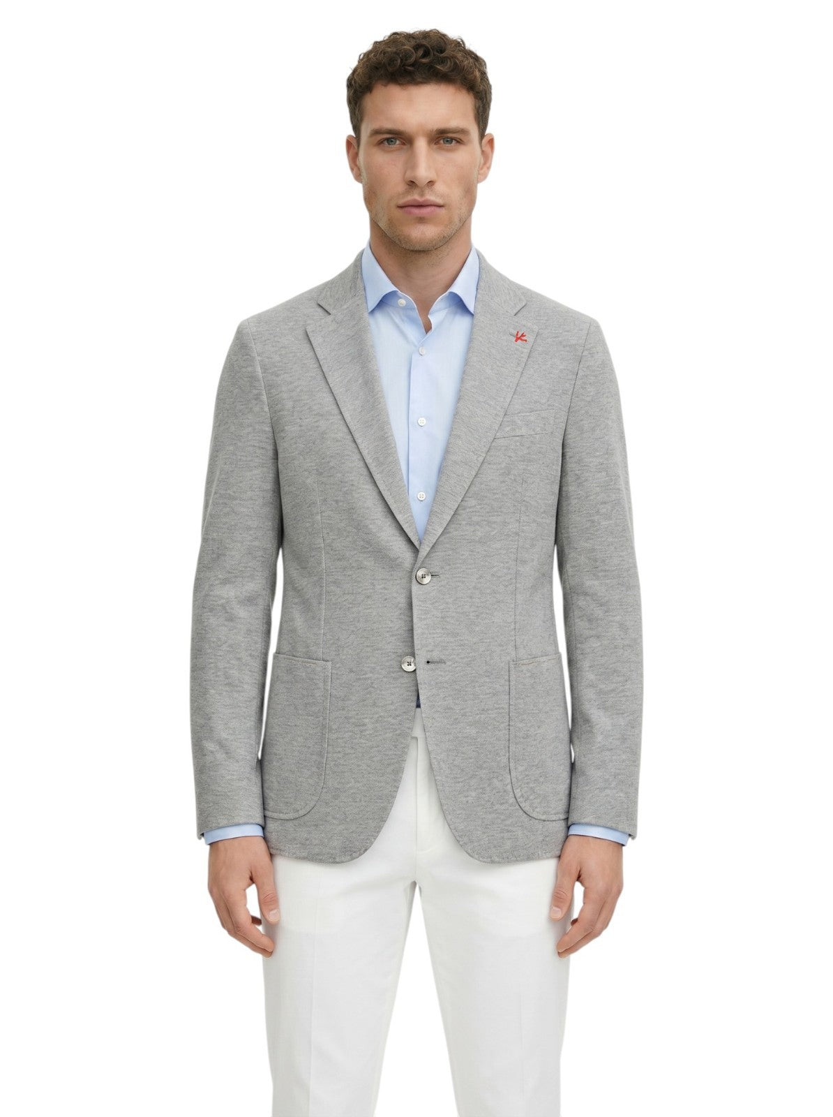$5200 ISAIA "Domenico" Gray Sport Coat Jersey Linen Cotton Comfort 40 US / 50 EU