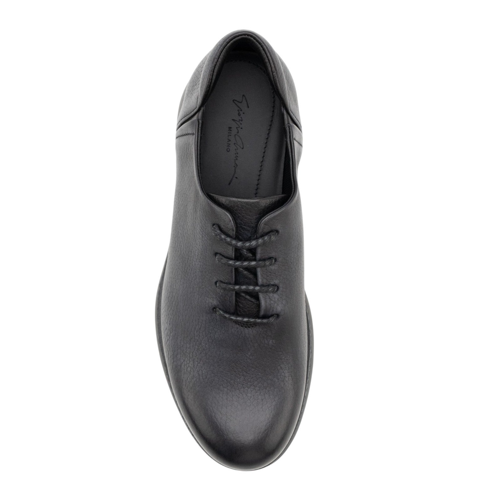 $1150 GIORGIO ARMANI Derby Sneakers Shoes buffered Black 6.5 UK  7.5 US  40.5 IT