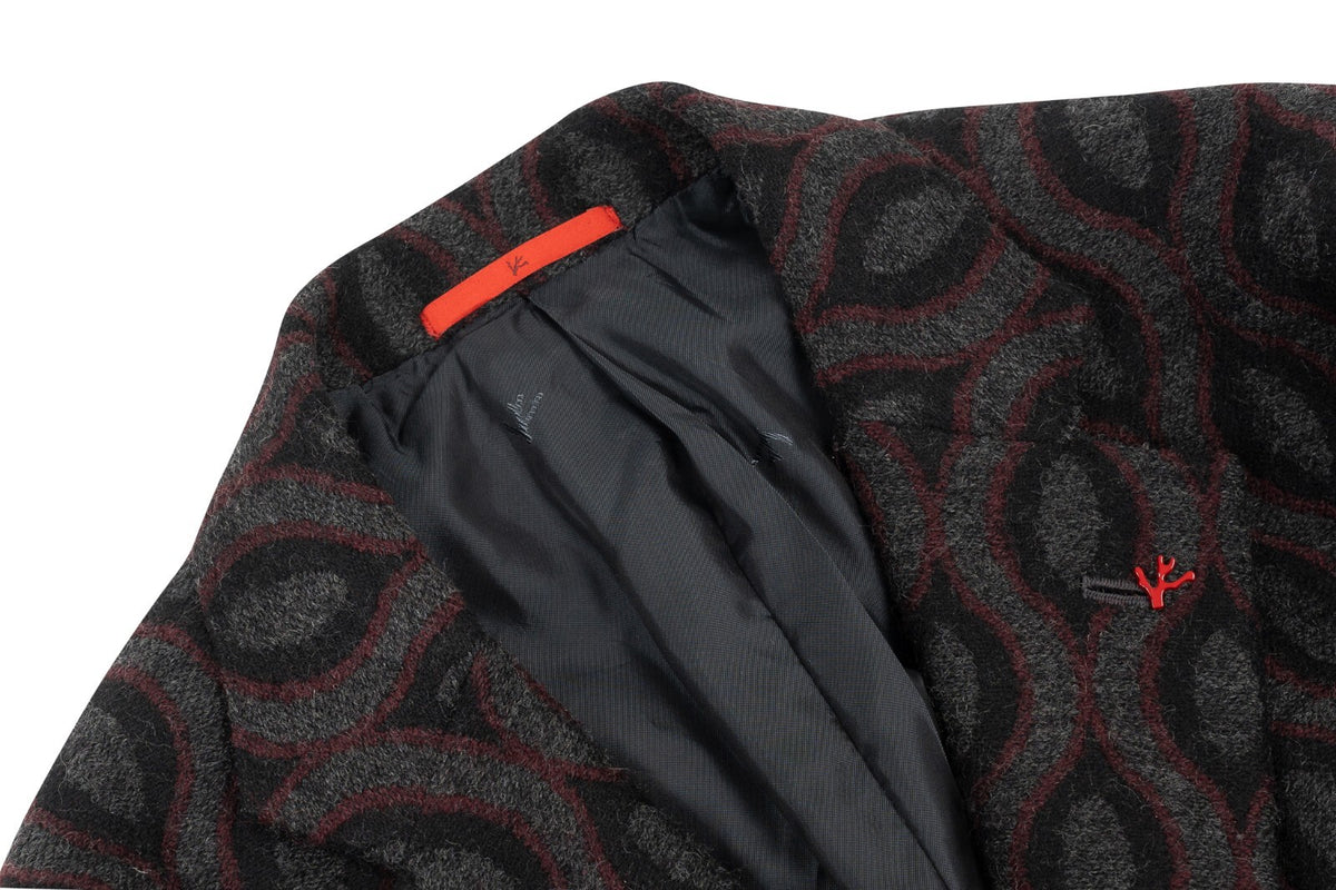 $5600 ISAIA NAPOLI Gray Hand-Sewn Overcoat Coat Wool / Cotton  40 US / 50 EU