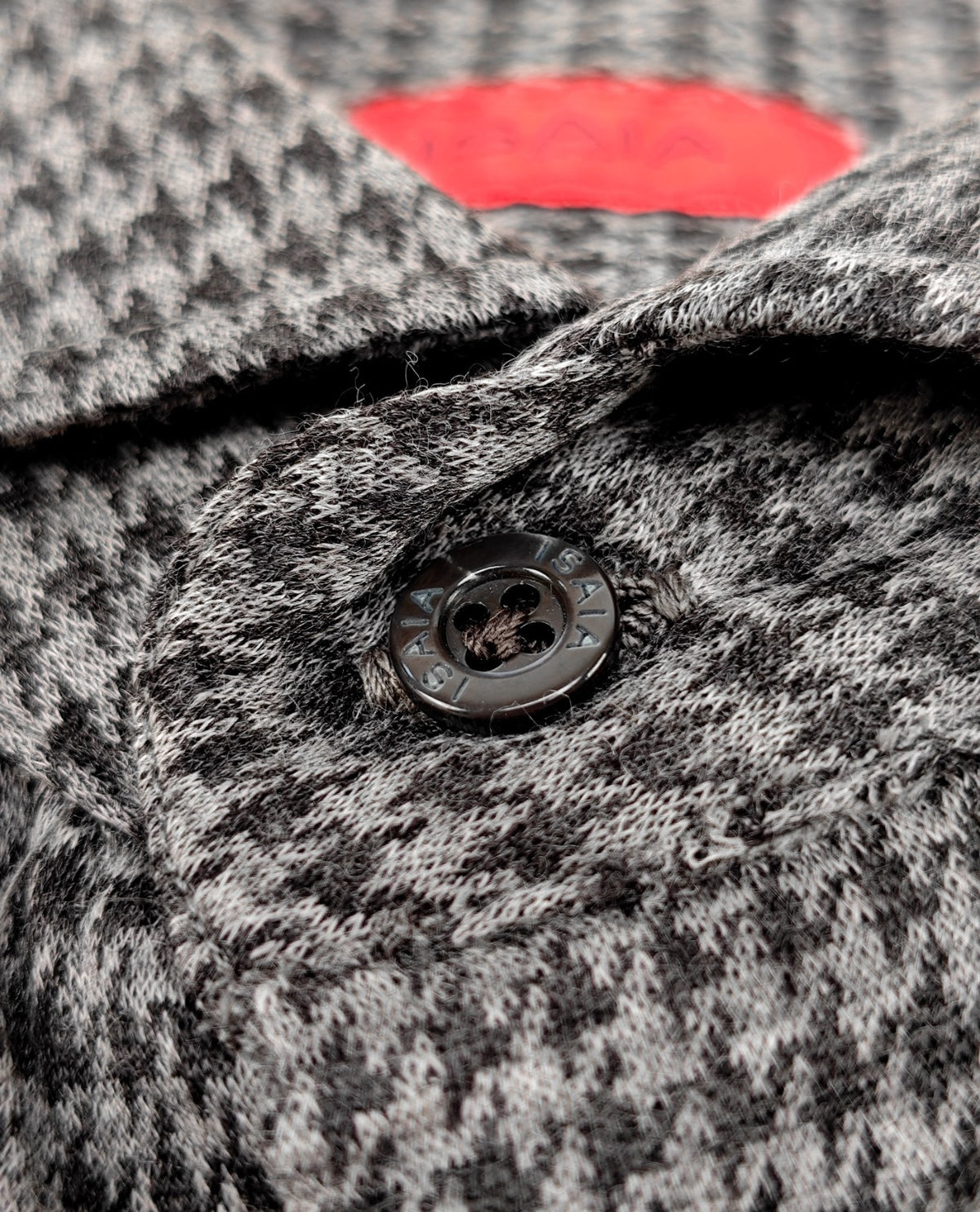 1650$ ISAIA "Comfort Project" Gray Shirt Houndstooth 100% Cashmere 16.5 - 42