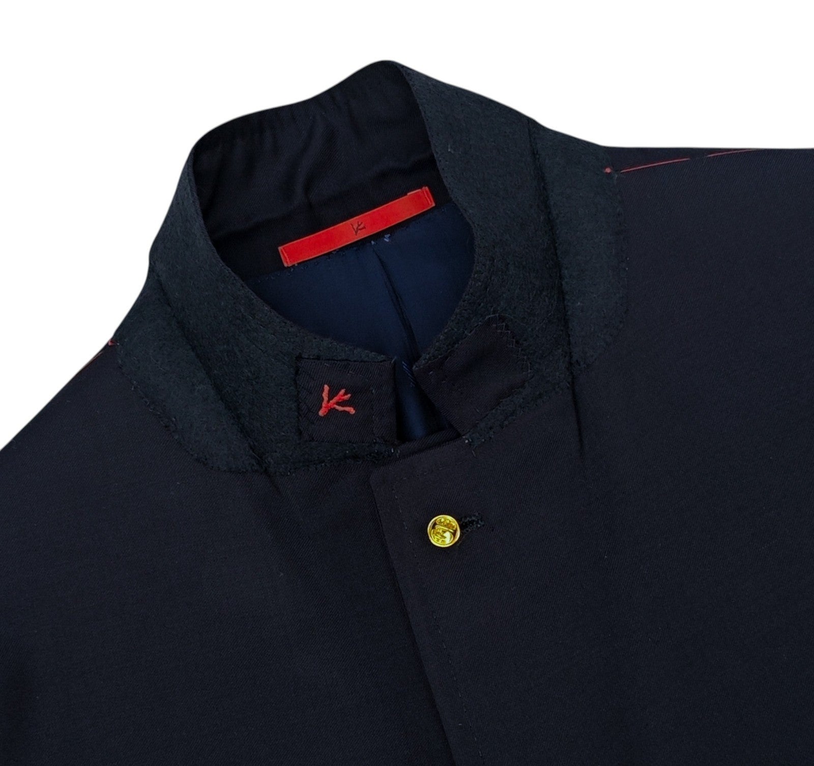 $7120 ISAIA "Domenico" Blue Navy Aquaspider Hand-Sewn Suit Wool  46 US 56 EU  8R