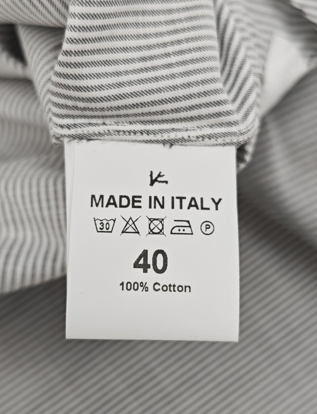 730$ ISAIA NAPOLI "Mix" Dress Shirt Gray Striped Lightwheight Cotton 15.75 - 40