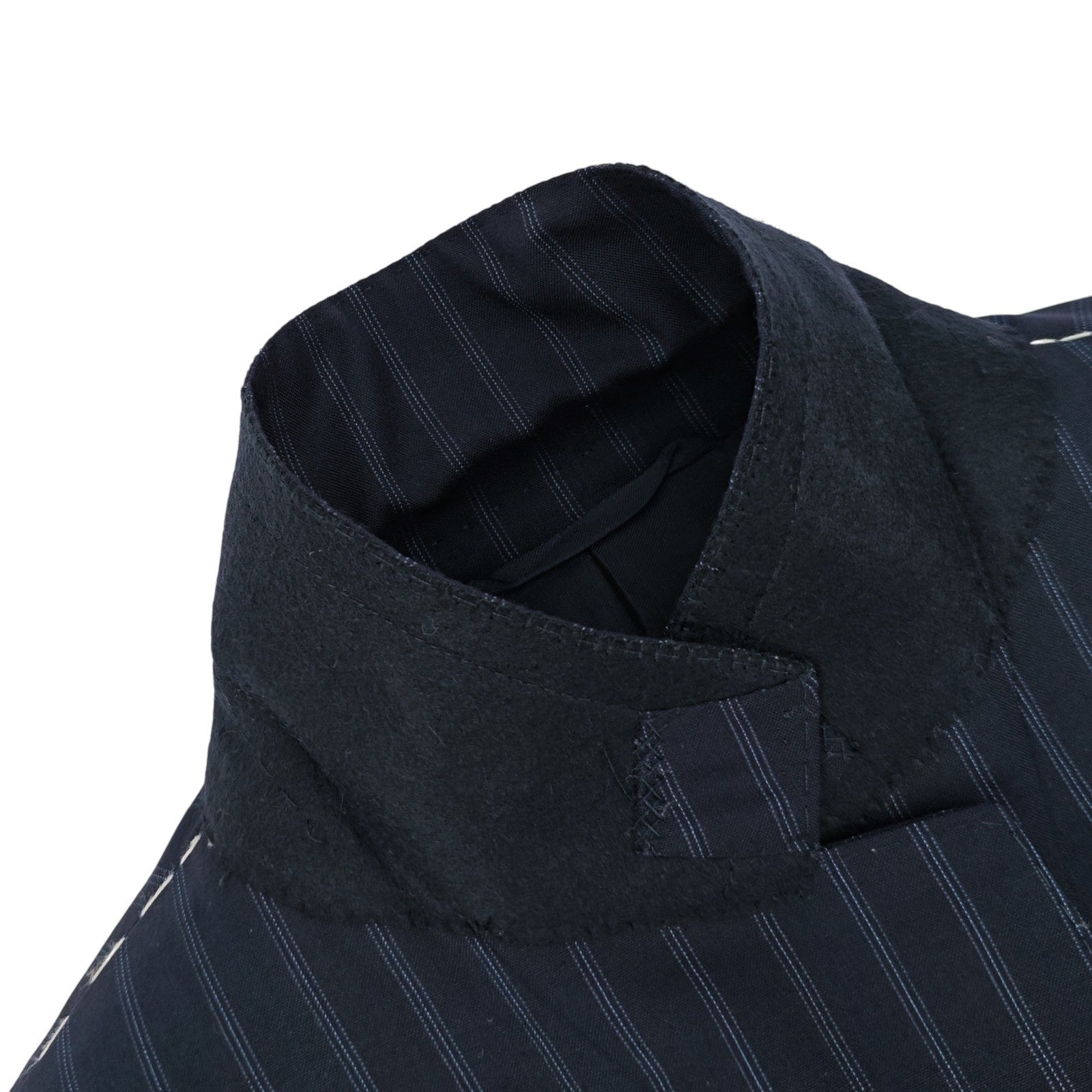 2800$ SARTORIO NAPOLI by KITON Blue Handmade Suit Wool Pinstripe 40 US 50 IT