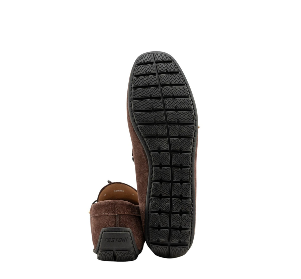 1200$ TESTONI Driver Loafer Shoes Suede Calf Cigar 8 UK / 9 US / 42 IT
