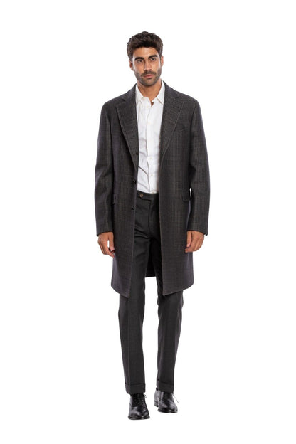 $1950 BOGLIOLI MILANO Grey Long Coat K.Jacket TWEED Wool 