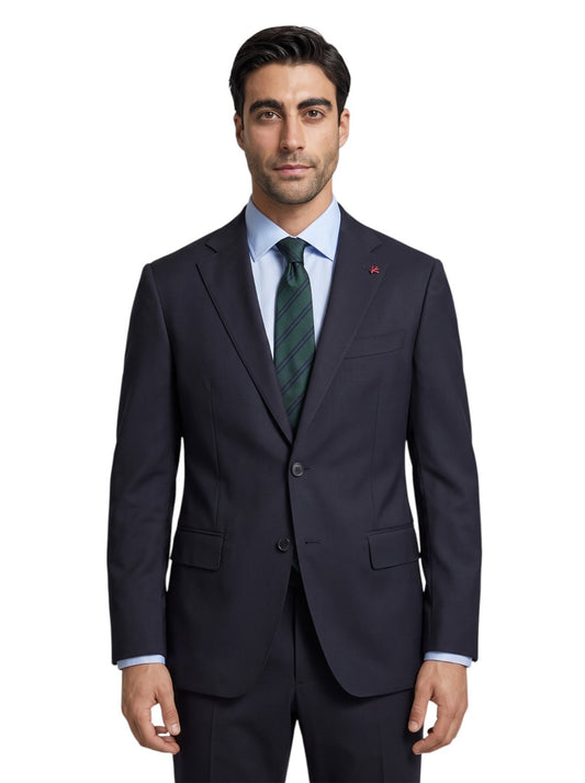 $6850 ISAIA NAPOLI "Gregorio" Blue Midnight Suit Wool Stretch Comfort Project