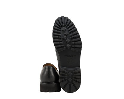 1050$ TESTONI Penny Loafer Slip-On Shoes Calf Buffalo Black 8 UK / 9 US / 42 IT