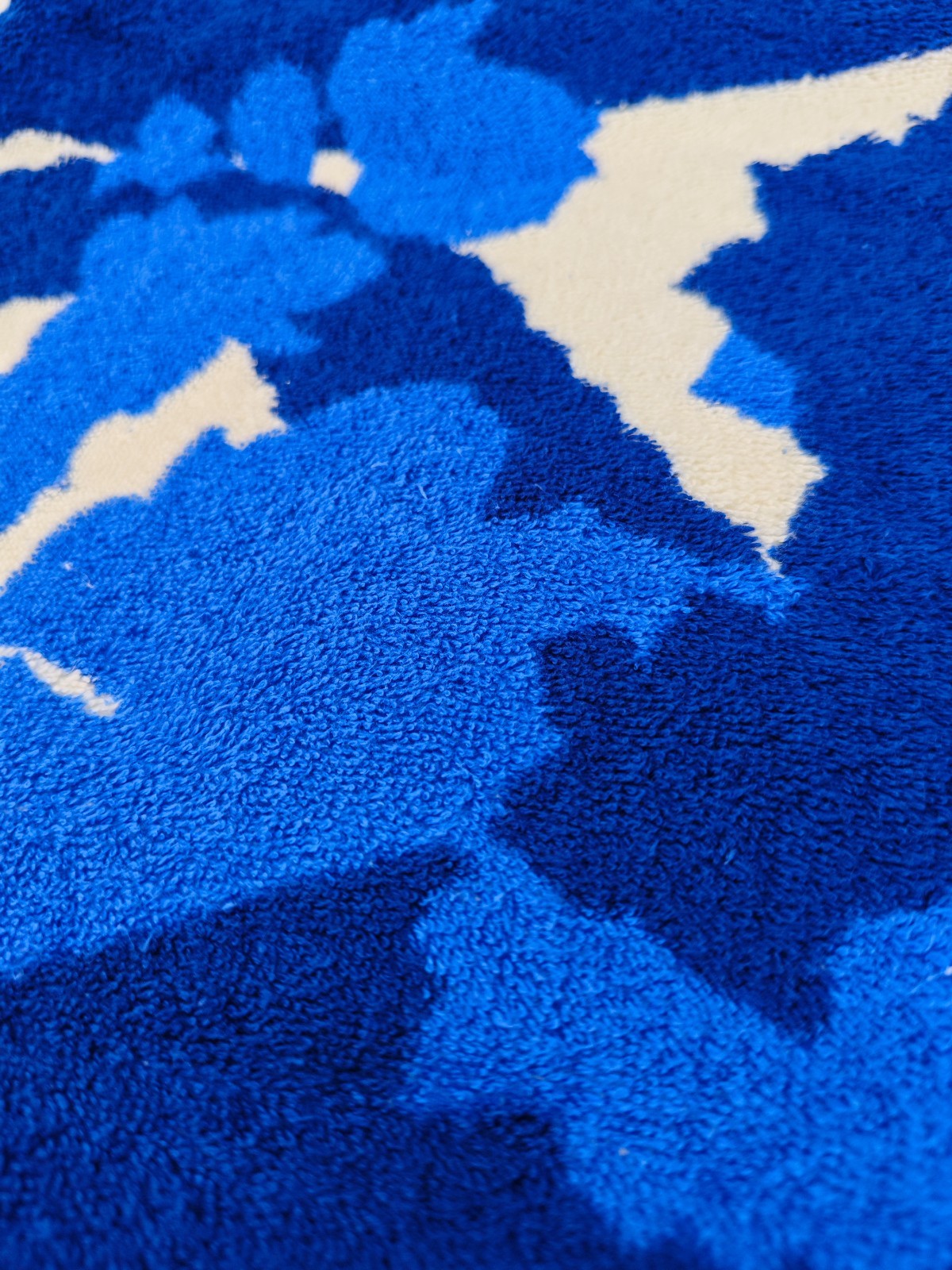 550$ RUBINACCI "Sirenuse" Beach Towel 100x180 cm White / Blue Italian Luxury
