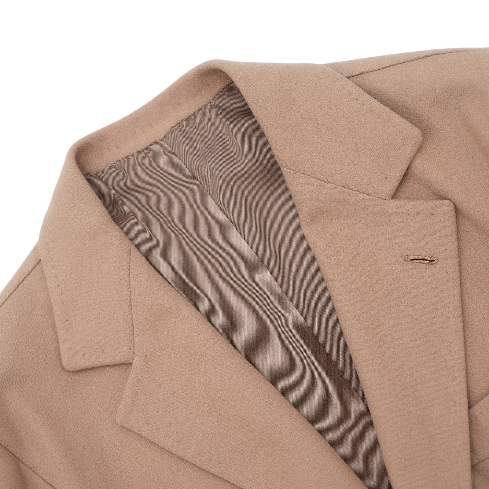 Sartoria DALCUORE NAPOLI Camel Hand-Sewn Overcoat Coat Heavy Wool 36 US / 46 EU