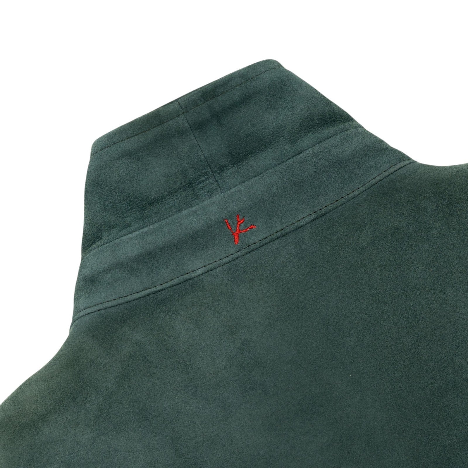 5500$ ISAIA Green Forest Overshirt Jacket Suede Lambskin Leather 38 US / 48 EU