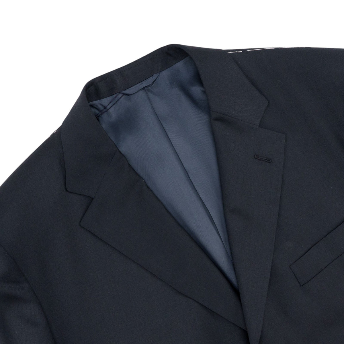 $1800 BURBERRY LONDON Blue Midnight Solid Suit Fine Wool 150's  46 US / 56 EU 4C