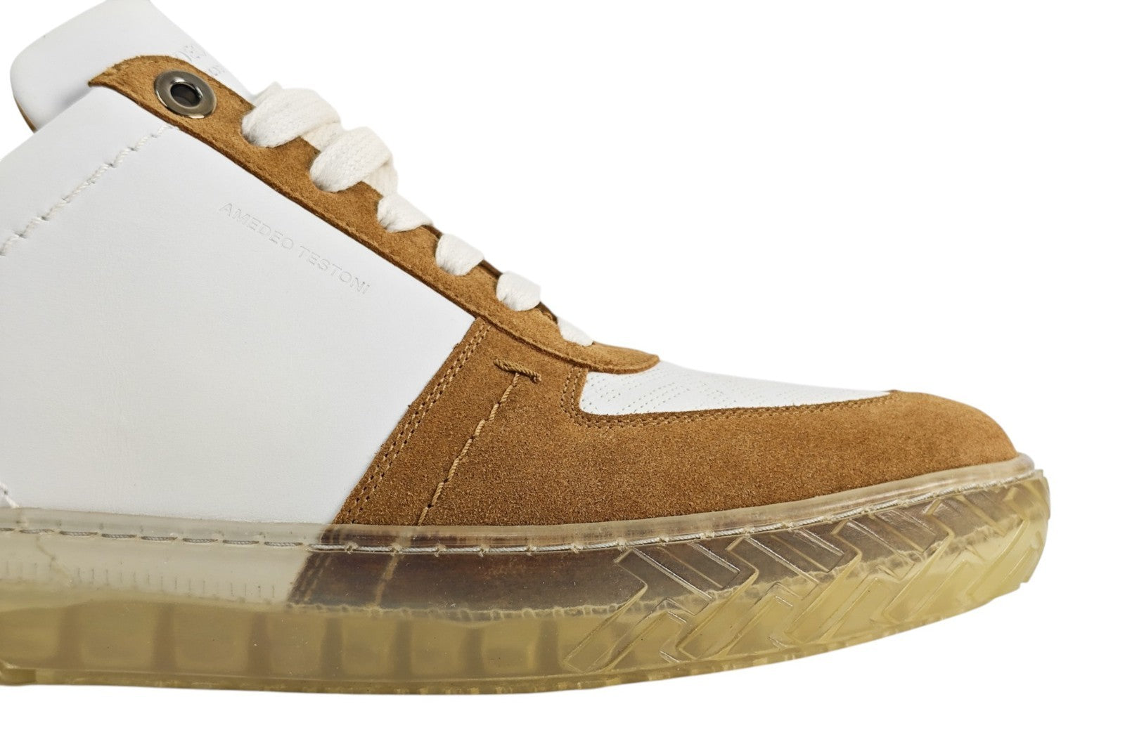 850$ TESTONI "Ravenna" Sneaker Calf + Suede Interlock  8 UK  / 9 US / 42 IT