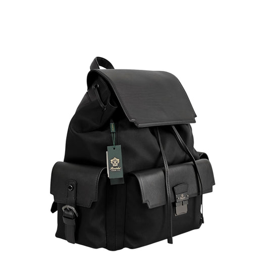 1950$ PINEIDER FIRENZE 1774 Leather Multiple Backpack Black