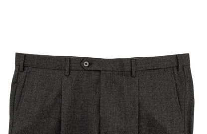 $2400 RAFFAELE CARUSO Dark Gray 3/2 Roll Suit Wool Textured 46 US / 56 EU