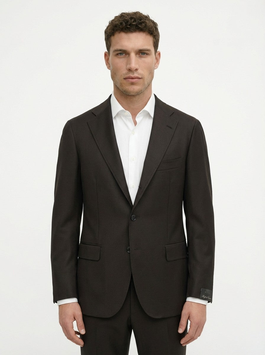 1850$ RAFFAELE CARUSO Brown Wool Cashmere Sport Coat 3/2 Roll 42 US /  52 IT