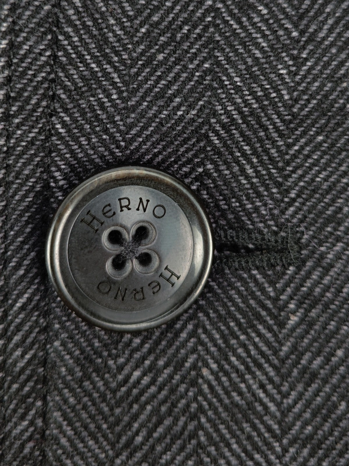 2200$ HERNO Gray Belted Trench Coat Herringbone Wool Cotton  42 US / 52 IT